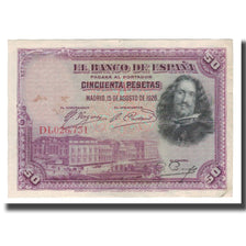 Banconote, Spagna, 50 Pesetas, 1928, 1928-08-15, KM:75b, BB+