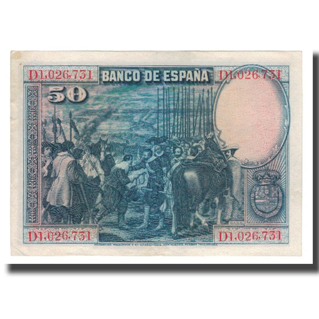 Banconote, Spagna, 50 Pesetas, 1928, 1928-08-15, KM:75b, BB+