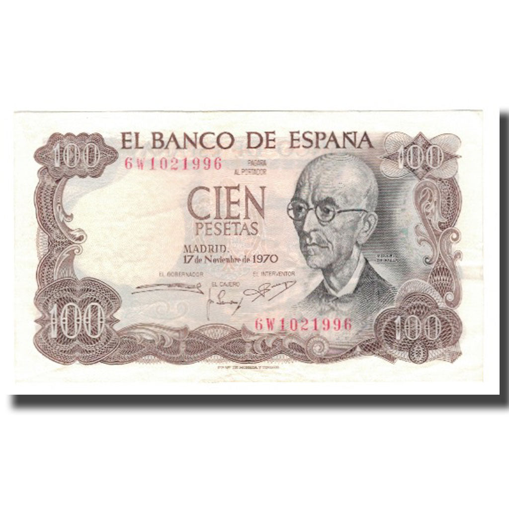 Banknot, Hiszpania, 100 Pesetas, 1970 (1974), 1970-11-17, KM:152a, UNC(63)
