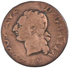 FRANCE, Liard, Liard, 1790, Lille, KM #585.14, VF(20-25), Copper, Gadoury #348,.
