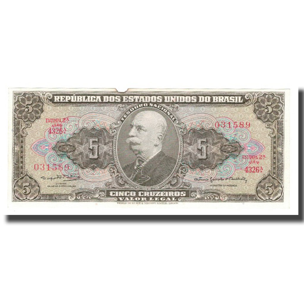 Banconote, Brasile, 5 Cruzeiros, Undated (1962-64), KM:176d, SPL-