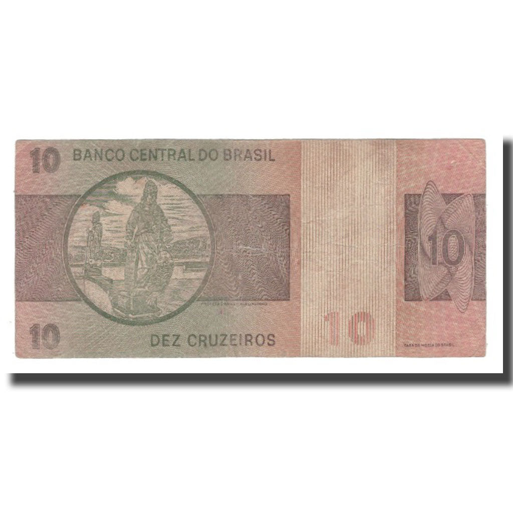 Banconote, Brasile, 10 Cruzeiros, UNDATED (1970-80), KM:193c, MB