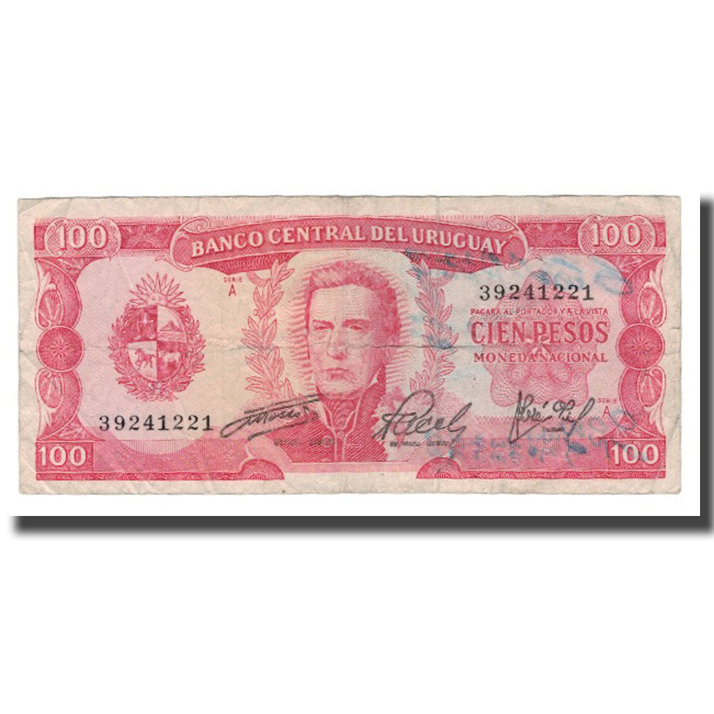 Banknote, Uruguay, 100 Pesos, Undated (1967), KM:47a, VF(30-35)