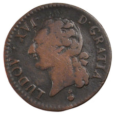 FRANCE, 1/2 Sol ou 1/2 sou, 1/2 Sol, 1786, Metz, KM #586.2, VF(30-35), Copper,..