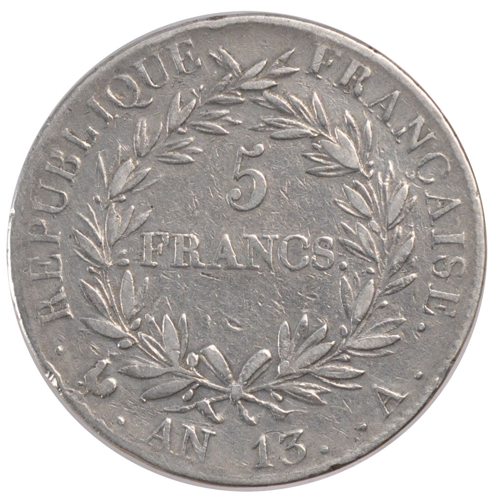 Coin, France, Napoléon I, 5 Francs, 1804, Paris, EF(40-45), Silver, Gadoury:580