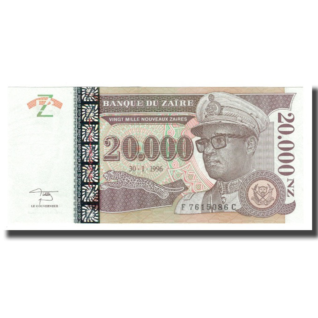 Billete, 20,000 Nouveaux Zaïres, 1996, Zaire, 1996-01-30, KM:72a, UNC
