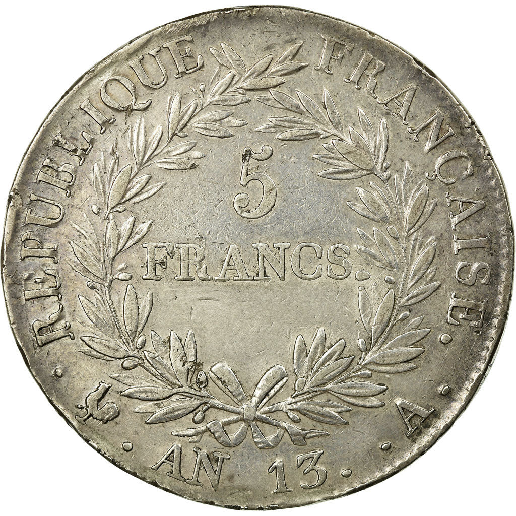 Moneta, Francja, Napoléon I, 5 Francs, 1804, Paris, AU(50-53), Srebro