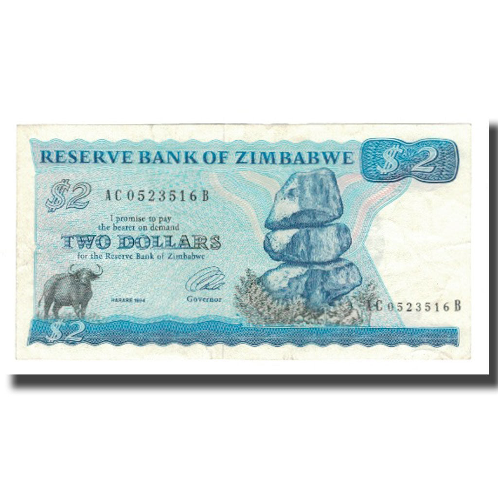 Billete, 2 Dollars, 1994, Zimbabue, KM:1c, UNC