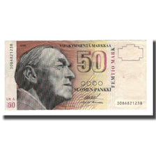 Geldschein, Finnland, 50 Markkaa, 1986 (1991), KM:118, VZ