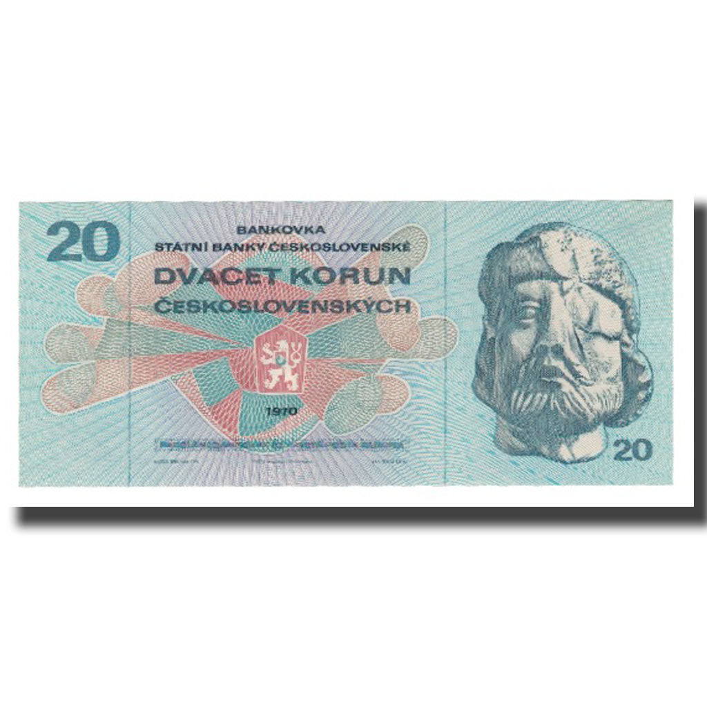 Geldschein, Tschechoslowakei, 20 Korun, 1970 (1971), KM:92, UNZ