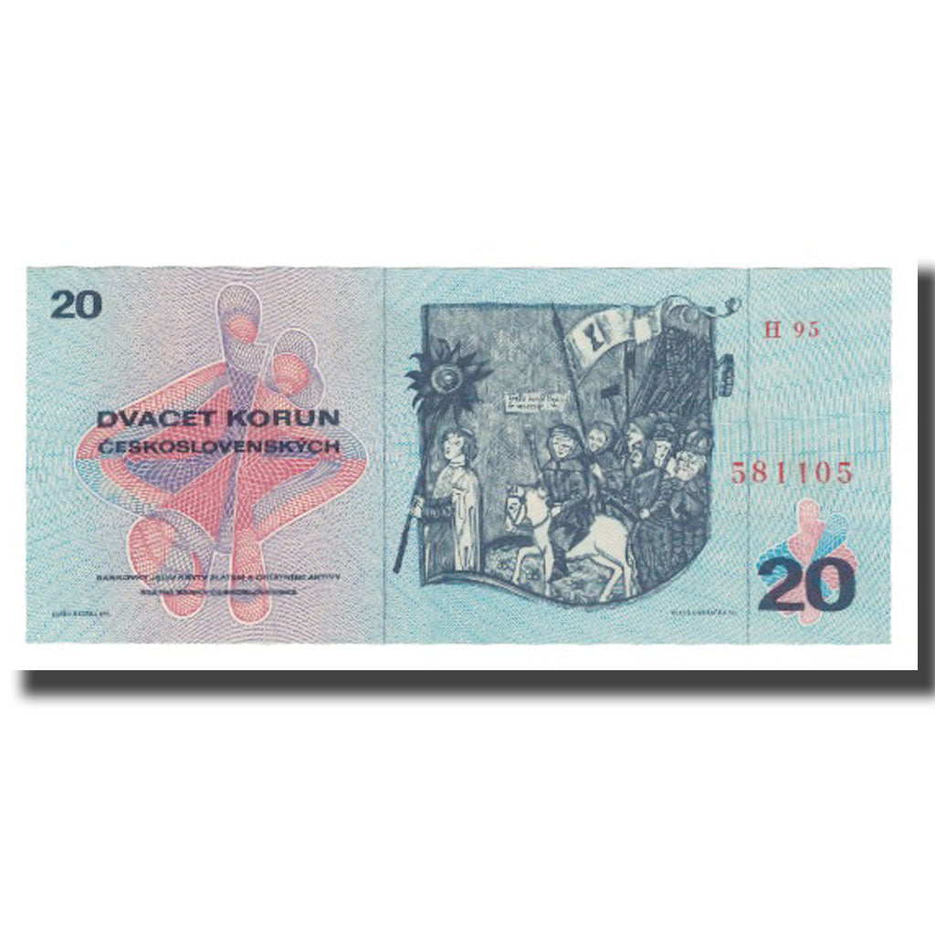Geldschein, Tschechoslowakei, 20 Korun, 1970 (1971), KM:92, UNZ