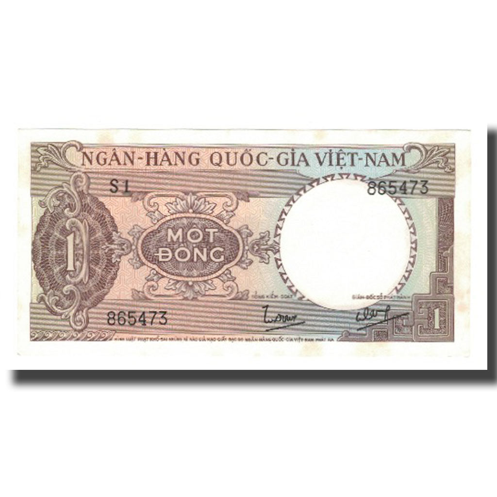 Billete, 1 D<ox>ng, Undated (1964), Vietnam del Sur, KM:15a, UNC