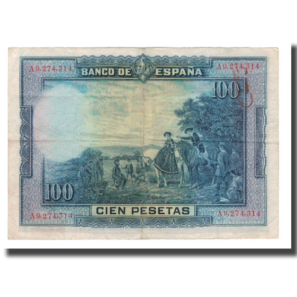 Geldschein, Spanien, 100 Pesetas, 1928, 1928-08-15, KM:76a, S+