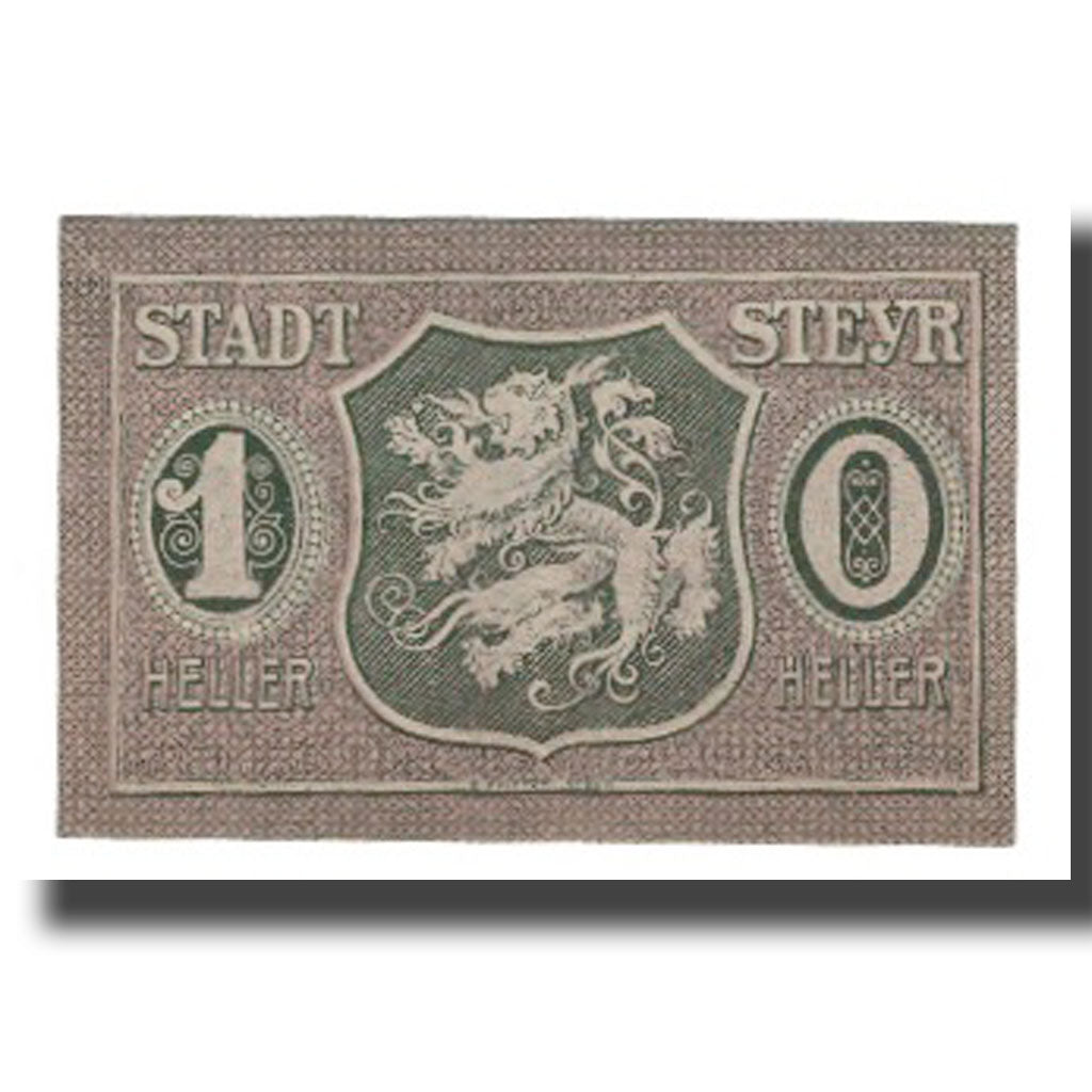 Banknote, Austria, Steyr, 10 Heller, Blason, 1921, 1921-03-31, UNC(65-70)
