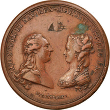 França, Medal, Louis XVI, Naissance du Dauphin, 1781, Gatteaux, AU(50-53)