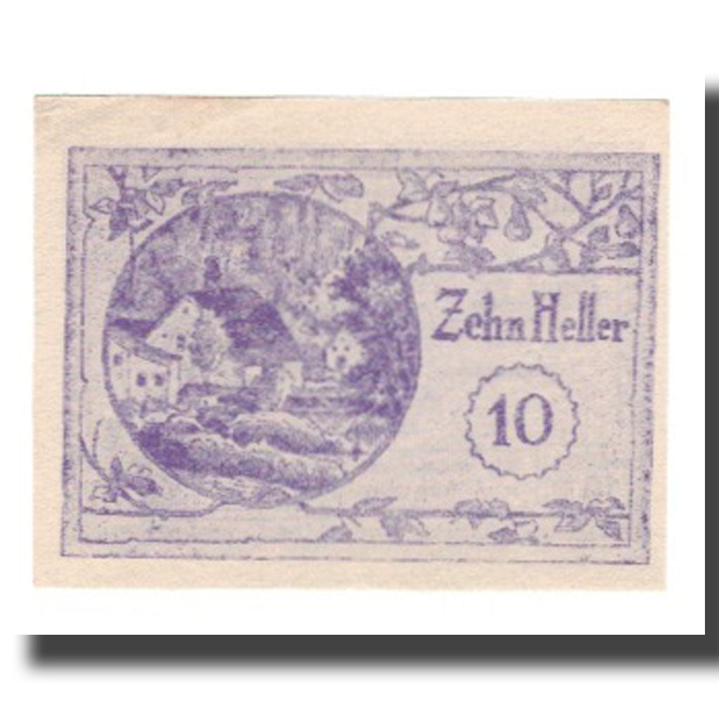 Banknote, Austria, Schardenberg, 10 Heller, paysage, 1920, 1920-06-09, UNC(63)