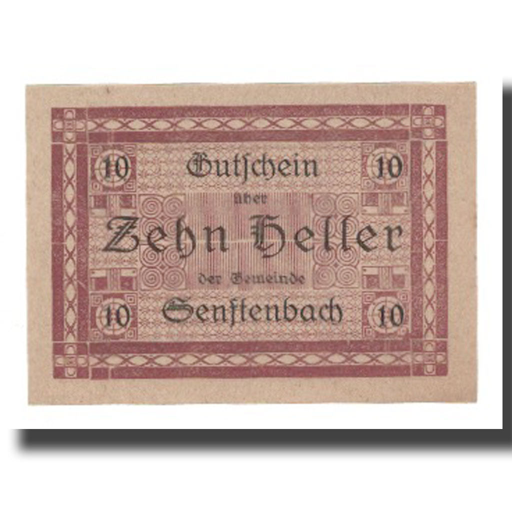 Banknote, Austria, Senftenbach, 10 Heller, Texte, 1920, 1920-05-28, UNC(65-70)