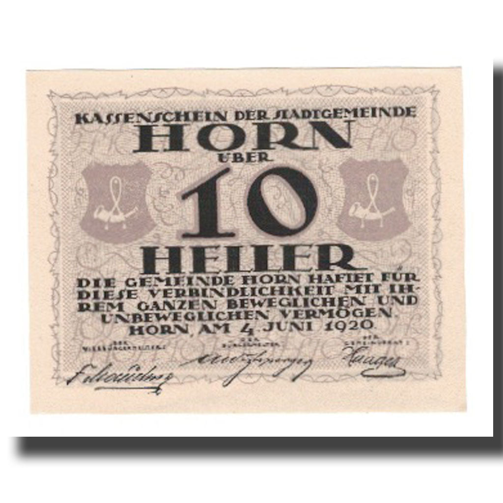 Banknote, Austria, Horn, 10 Heller, valeur faciale, 1920, 1920-01-25