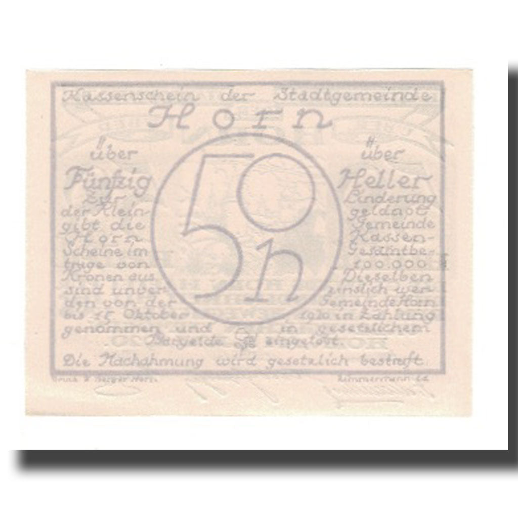 Banknote, Austria, Horn, 50 Heller, valeur faciale 2, 1920, 1920-01-25