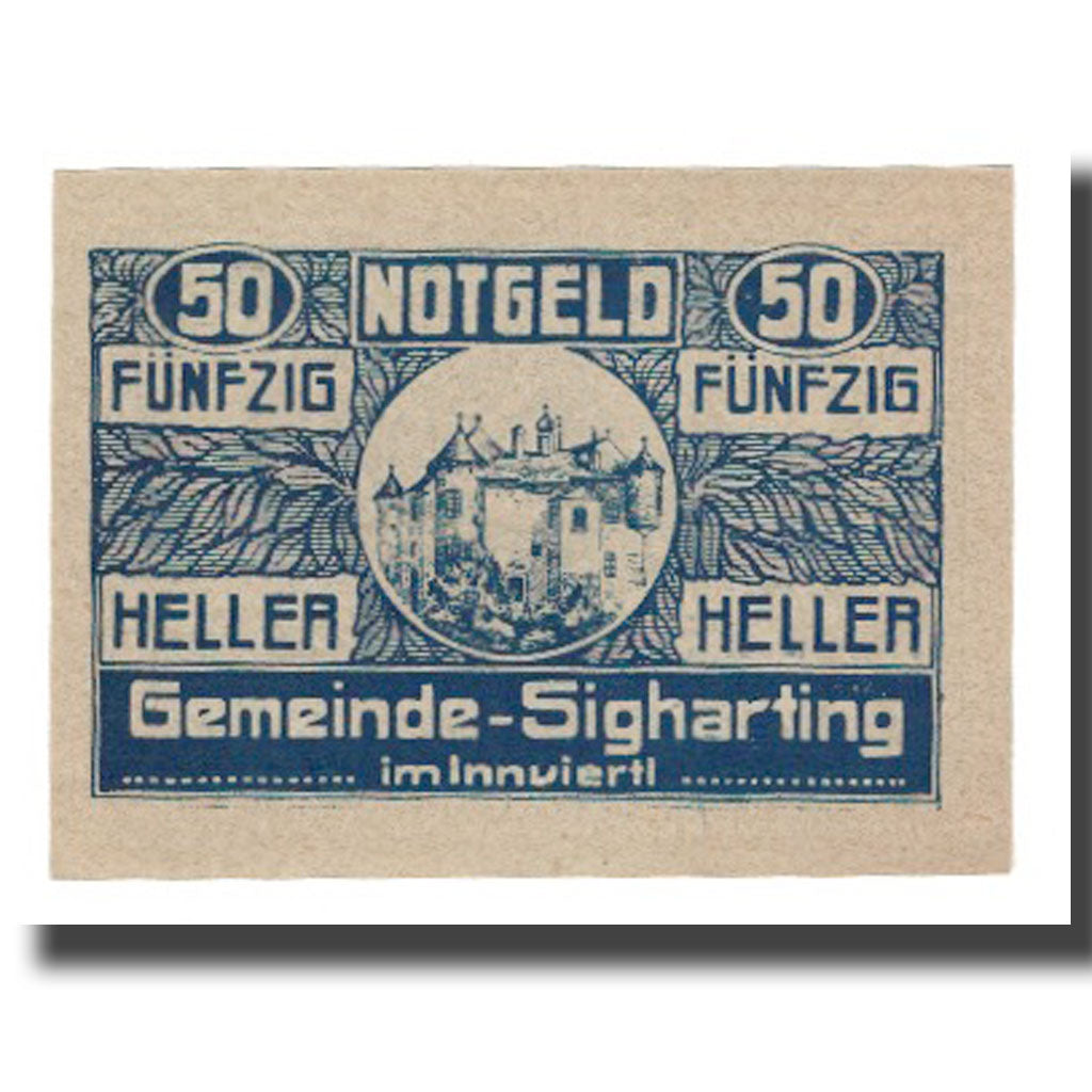 Banknote, Austria, Sigharting, 50 Heller, Armoirie 2, 1920, 1920-05-13