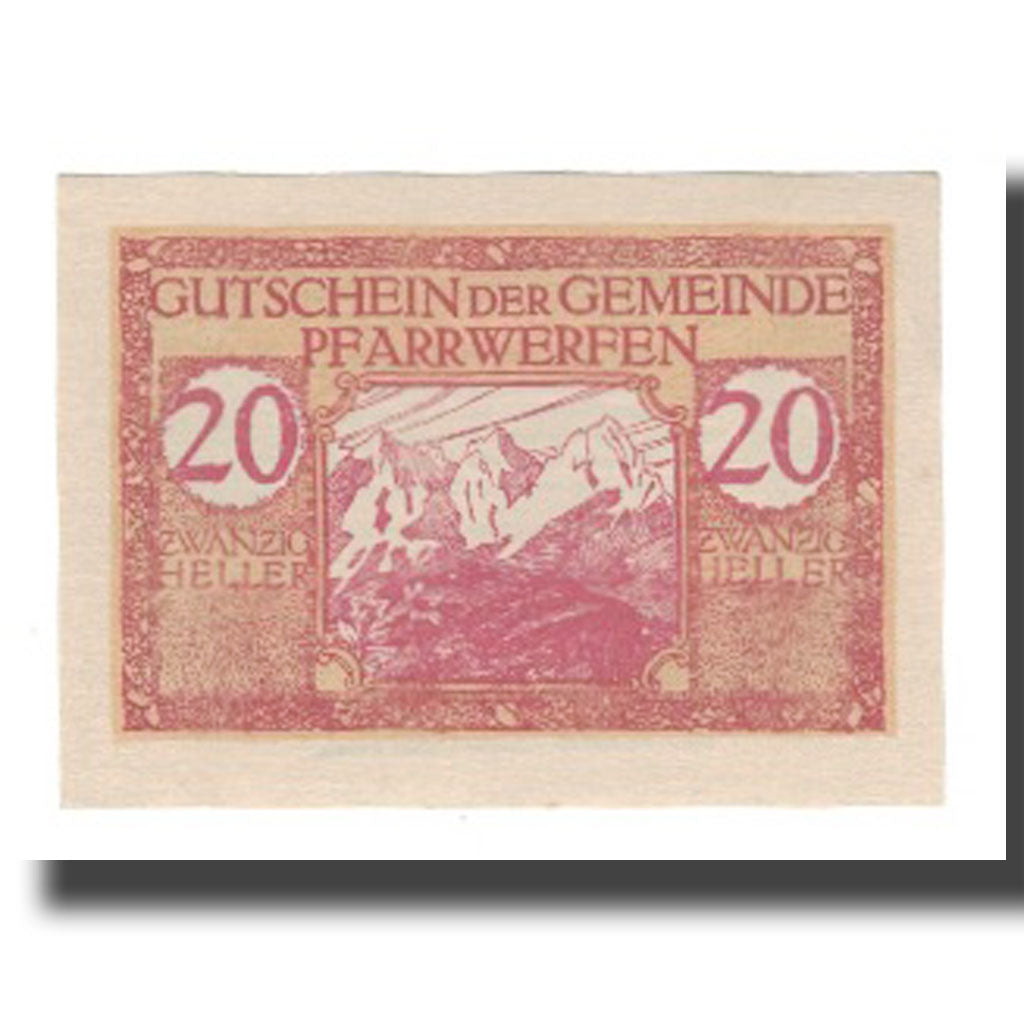 Banknote, Austria, Pfarrwerfen, 20 Heller, texte 1, 1920, 1920-06-27
