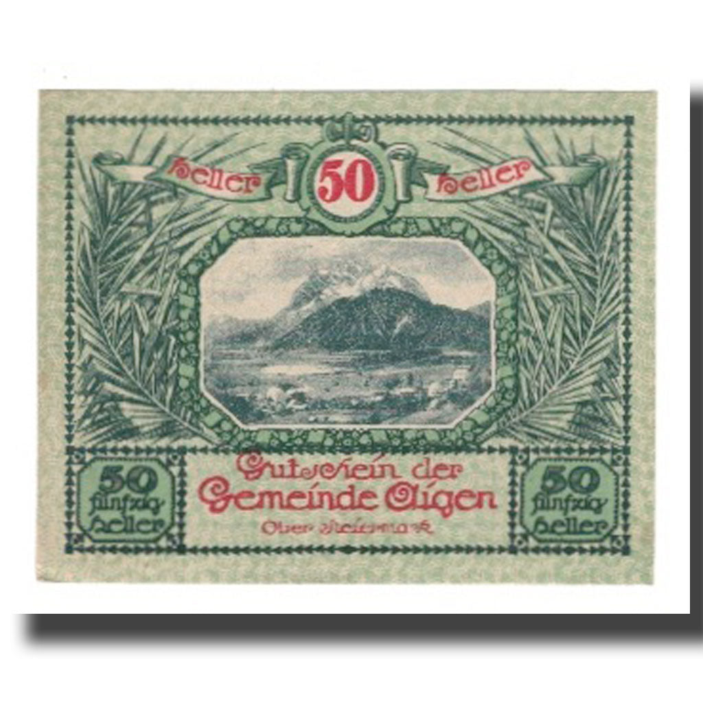 Banknote, Austria, Aigen, 50 Heller, Texte 9, 1920, 1920-07-17, UNC(65-70)