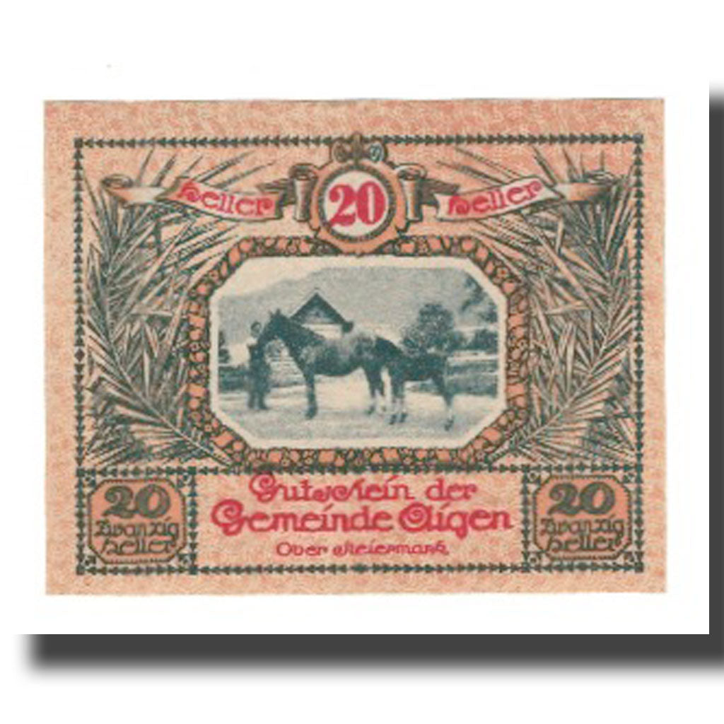 Banknote, Austria, Aigen, 20 Heller, texte 1, 1920, 1920-07-17, UNC(65-70)