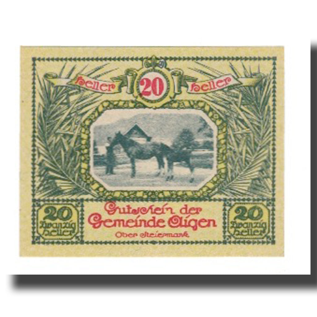 Banknote, Austria, Aigen, 20 Heller, texte 1, 1920, 1920-07-17, UNC(65-70)