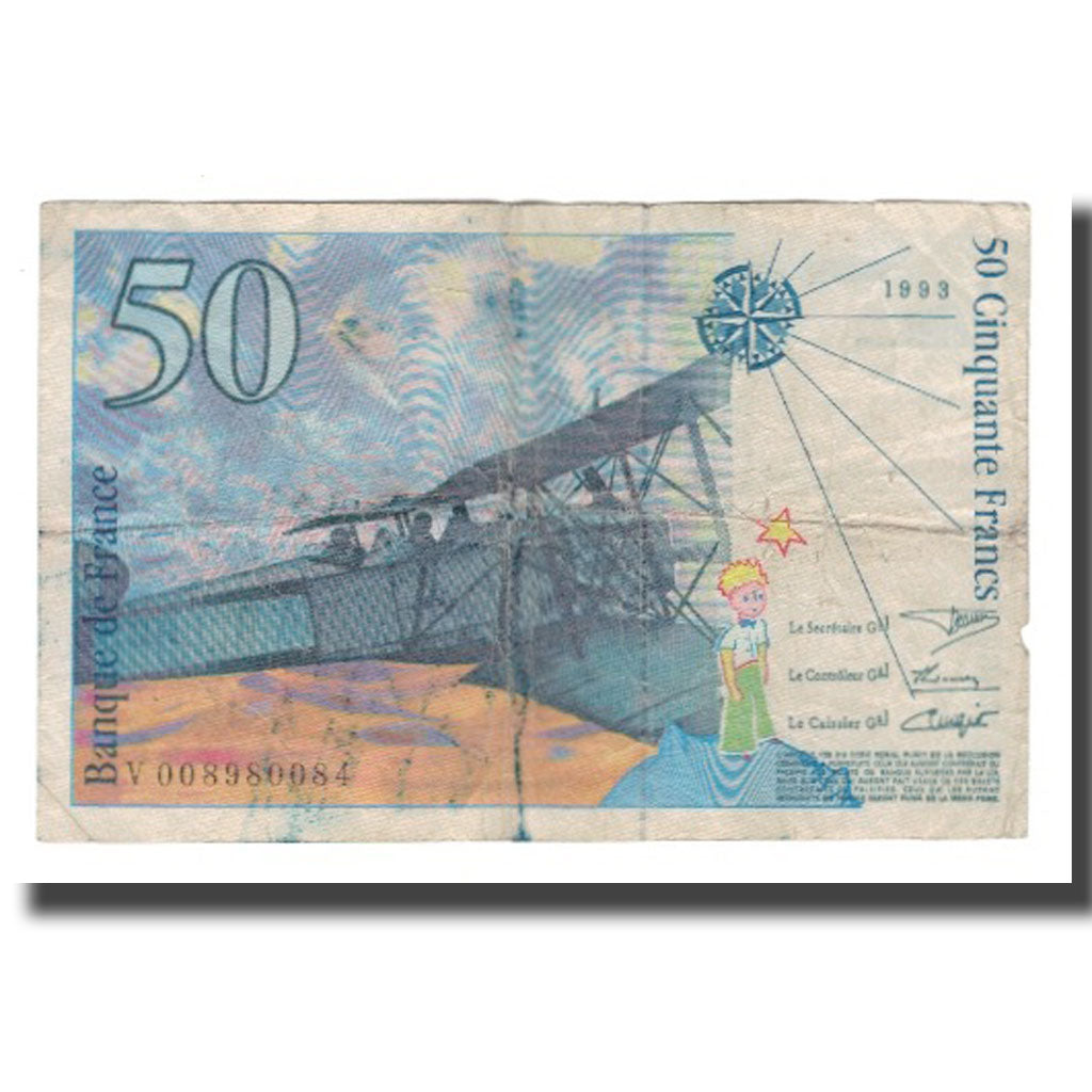 Francia, 50 Francs, St Exupéry, 1993, MB, Fayette:72.02, KM:157b