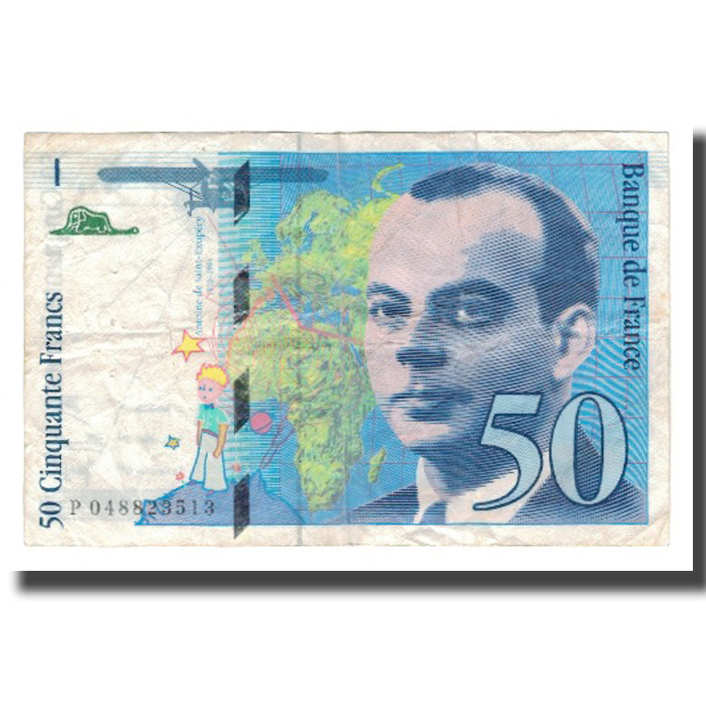 Frankrijk, 50 Francs, St Exupéry, 1999, TB, Fayette:73.05, KM:157Ad