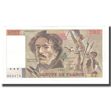 França, 100 Francs, Delacroix, 1980, EF(40-45), Fayette:69.04b, KM:154b