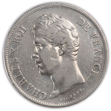 FRANCE, Charles X, 5 Francs, 1830, Paris, KM #727, EF(40-45), Silver, Gadoury...