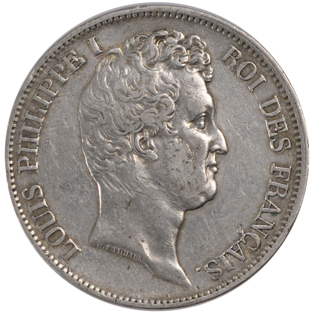 Coin, France, Louis-Philippe, 5 Francs, 1830, Rouen, EF(40-45), Silver