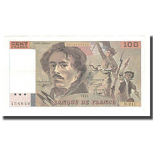 França, 100 Francs, Delacroix, 1993, EF(40-45), Fayette:69bis.08, KM:154g