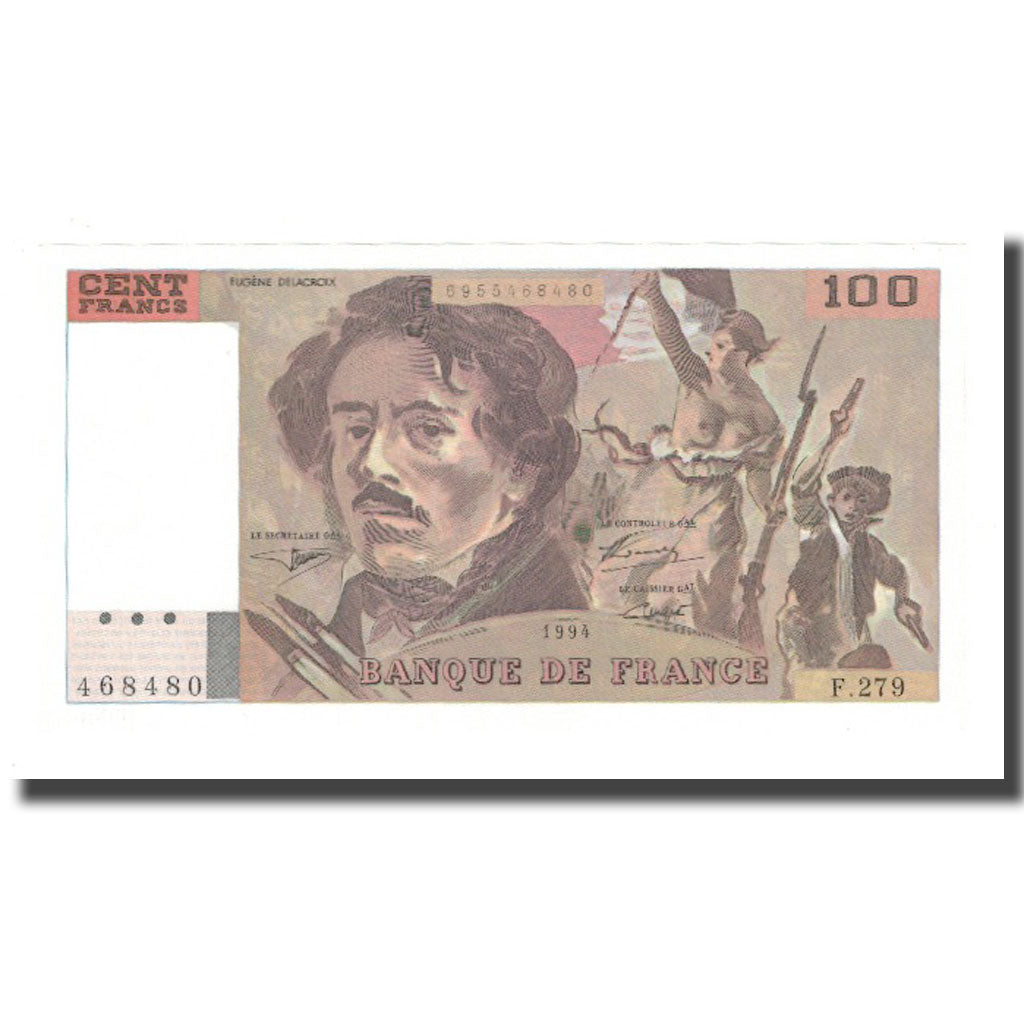 Francia, 100 Francs, Delacroix, 1994, UNC, Fayette:69ter.01c, KM:154h