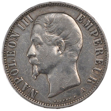 FRANCE, Napoléon III, 5 Francs, 1856, Paris, KM #782.1, EF(40-45), Silver, G...