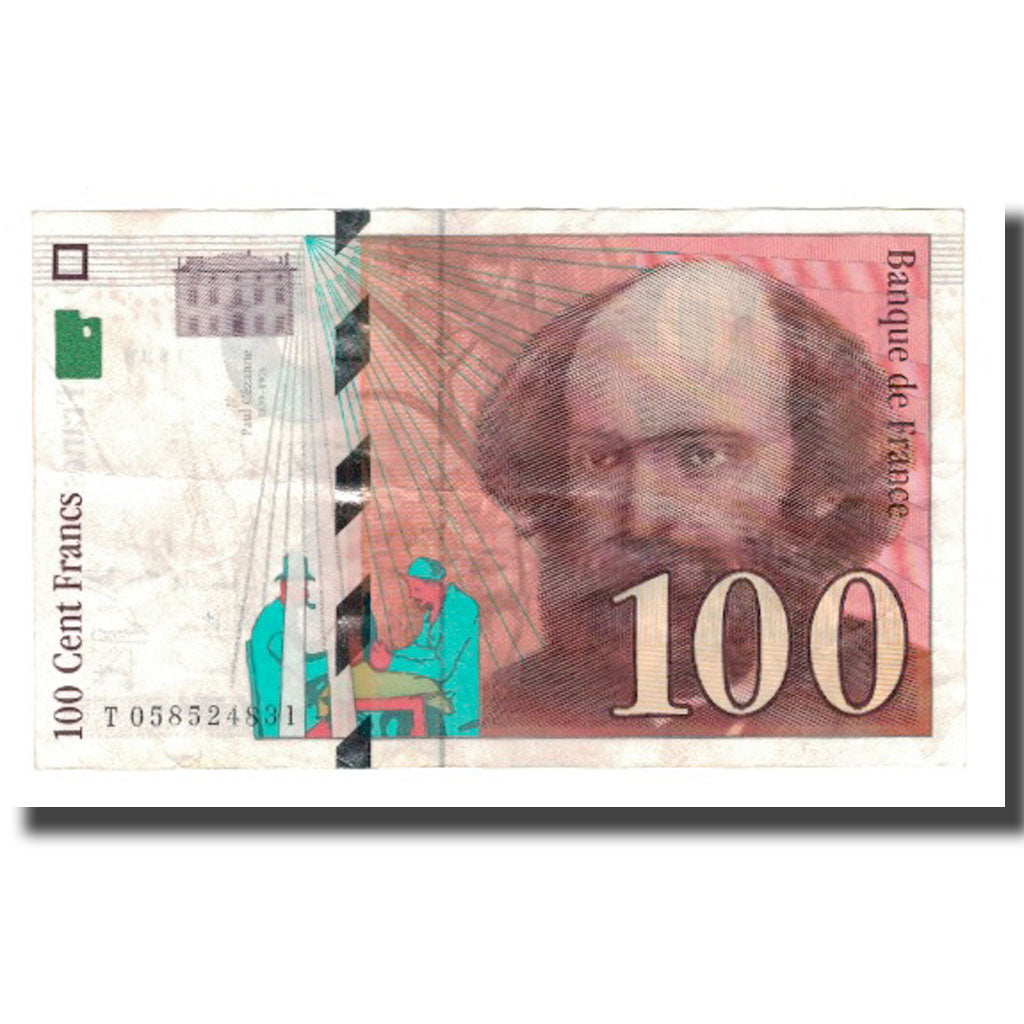 France, 100 Francs, Cézanne, 1998, EF(40-45), Fayette:74.02, KM:158a