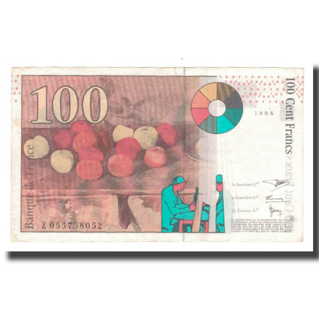 Francia, 100 Francs, Cézanne, 1998, EBC, Fayette:74.02, KM:158a