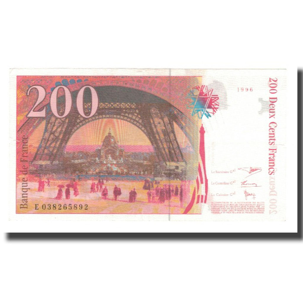 France, 200 Francs, Eiffel, 1996, EF(40-45), Fayette:75.03a, KM:159a