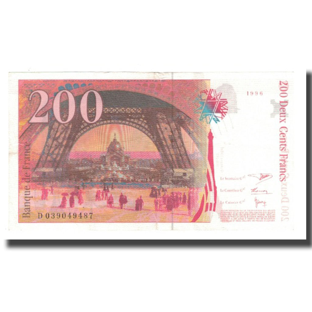 France, 200 Francs, Eiffel, 1996, EF(40-45), Fayette:75.03a, KM:159a
