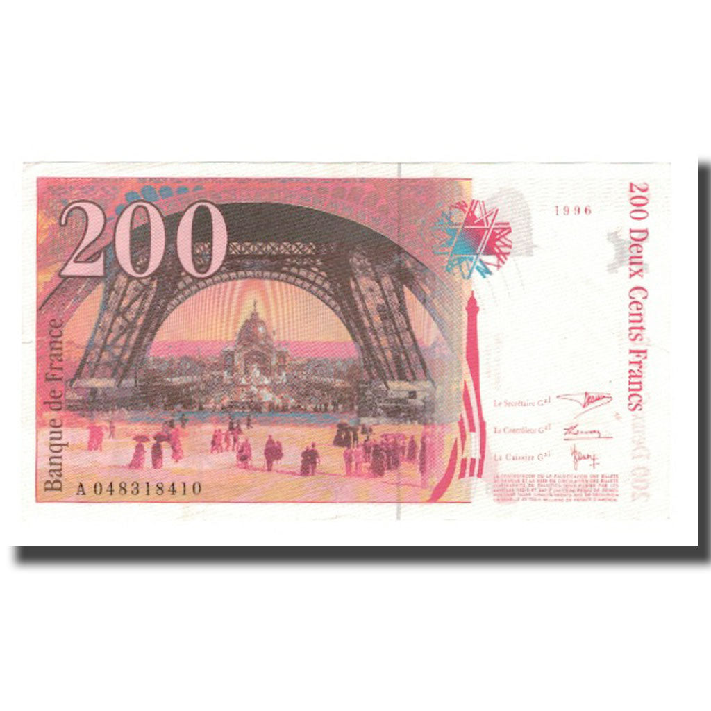 Francia, 200 Francs, Eiffel, 1996, SPL, Fayette:75.03b, KM:159b