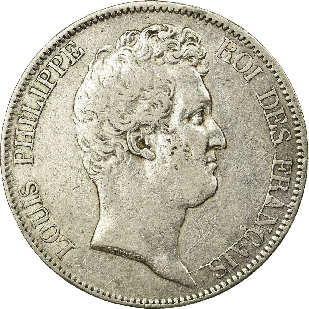 Coin, France, Louis-Philippe, 5 Francs, 1830, Rouen, VF(30-35), Silver