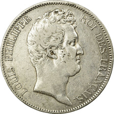 Moneta, Francia, Louis-Philippe, 5 Francs, 1830, Rouen, MB+, Argento
