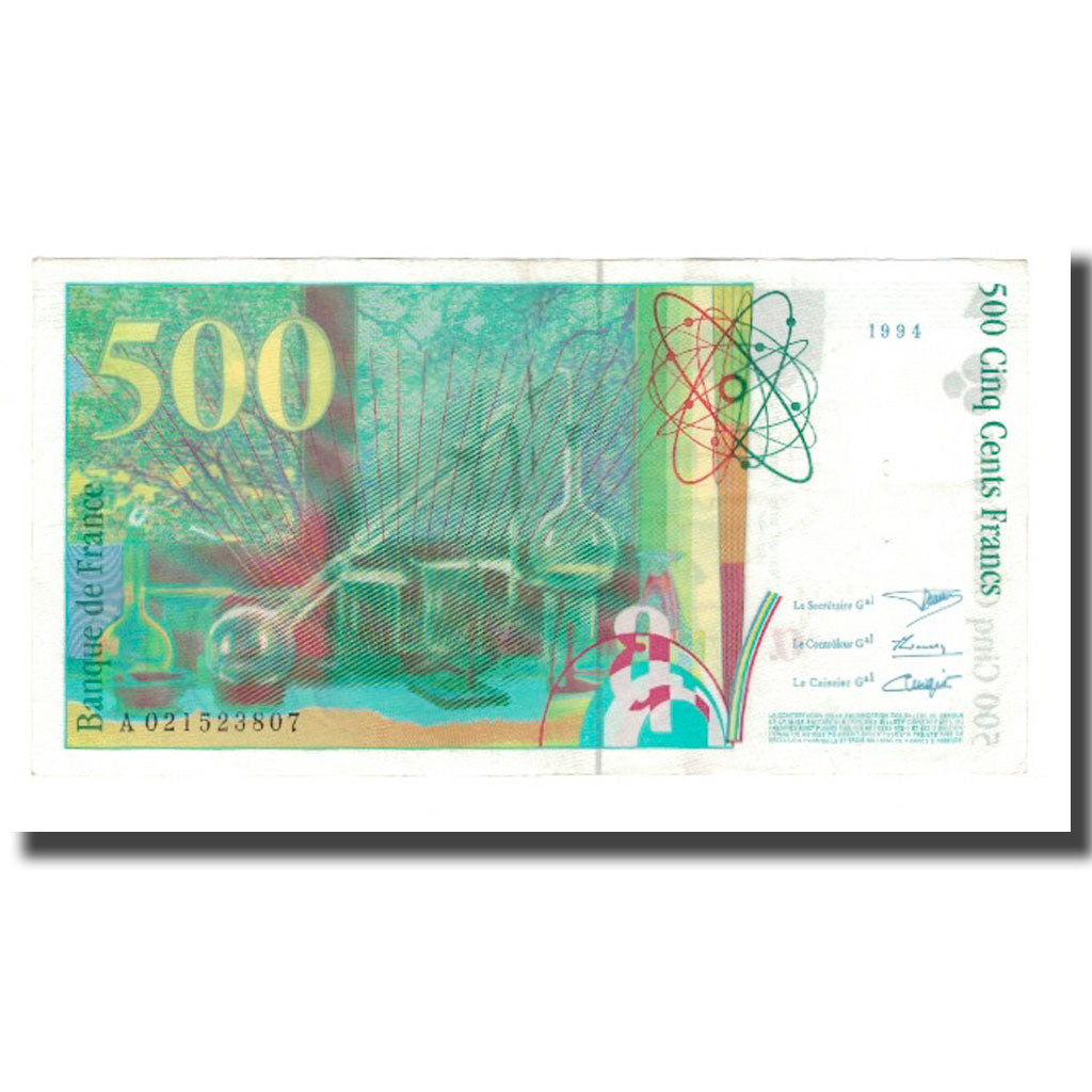 França, 500 Francs, Pierre et Marie Curie, 1994, EF(40-45), Fayette:76.01