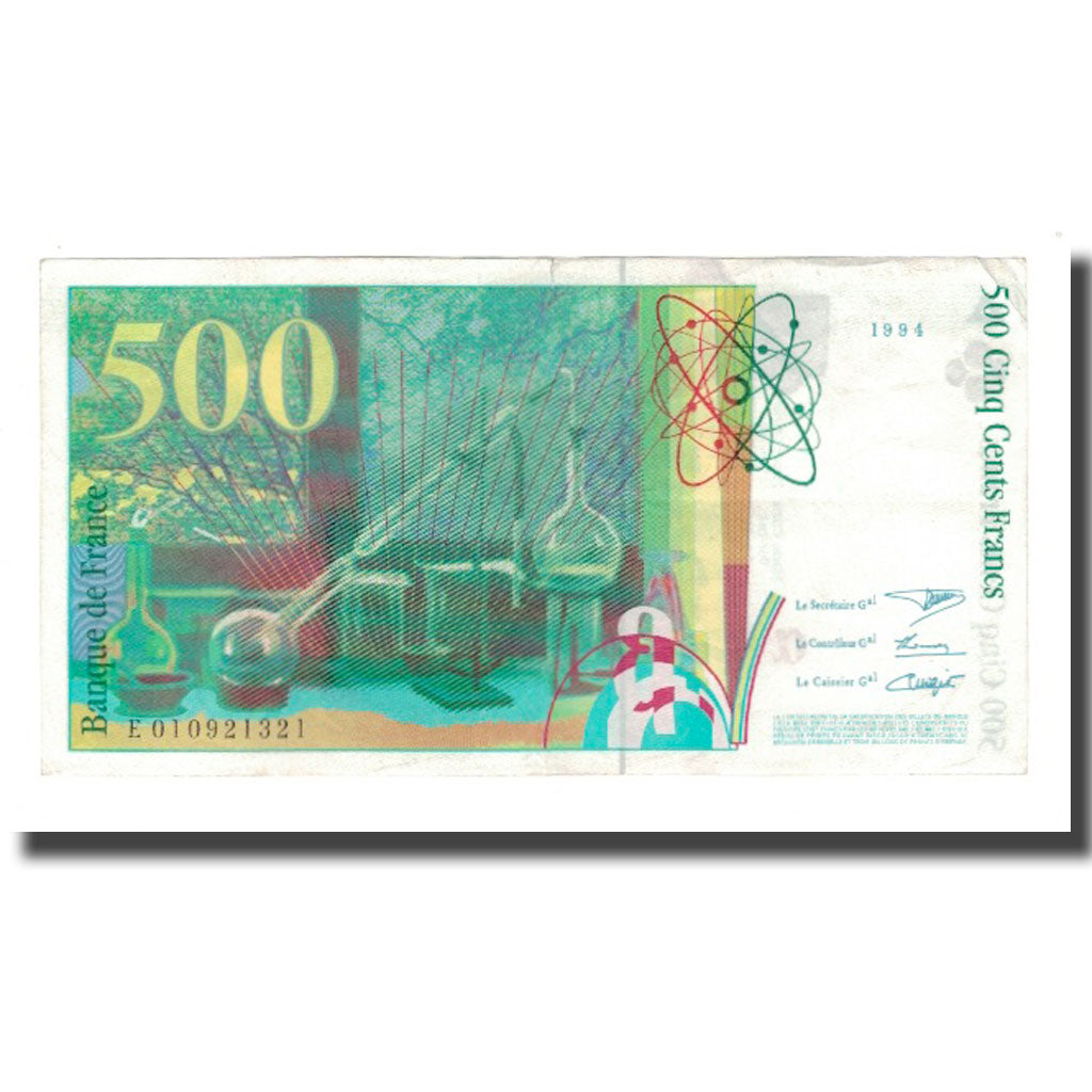 Francia, 500 Francs, Pierre et Marie Curie, 1994, MBC, Fayette:76.01, KM:160a
