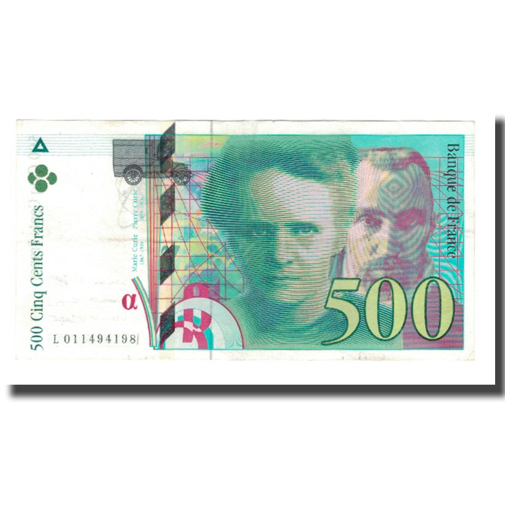 Francia, 500 Francs, Pierre et Marie Curie, 1994, BB, Fayette:76.01, KM:160a