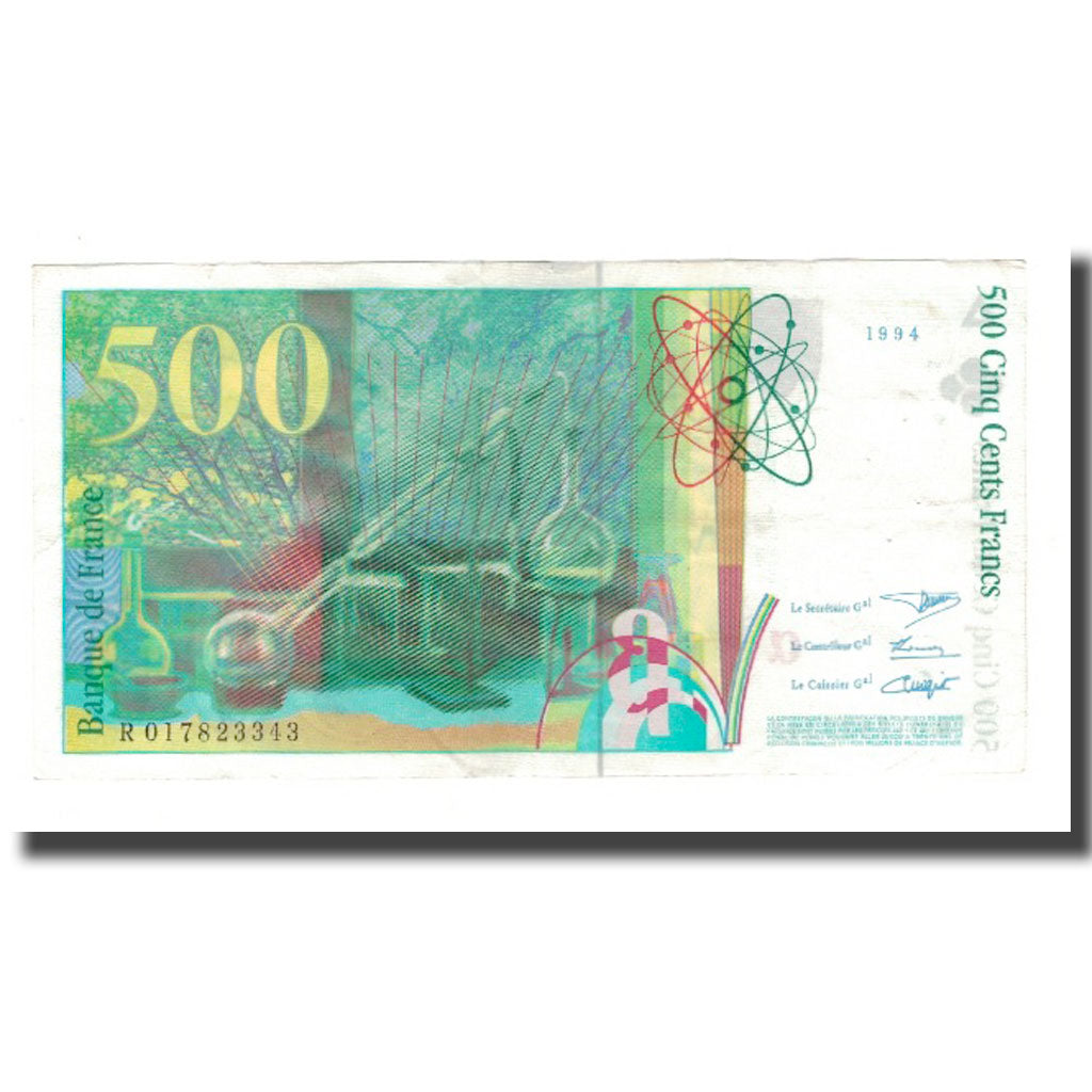Francia, 500 Francs, Pierre et Marie Curie, 1994, MBC, Fayette:76.01, KM:160a