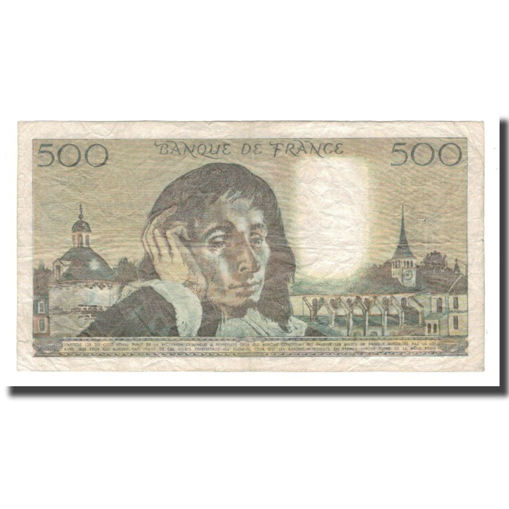 France, 500 Francs, Pascal, 1978, 1978-10-05, EF(40-45), Fayette:71.18, KM:156d