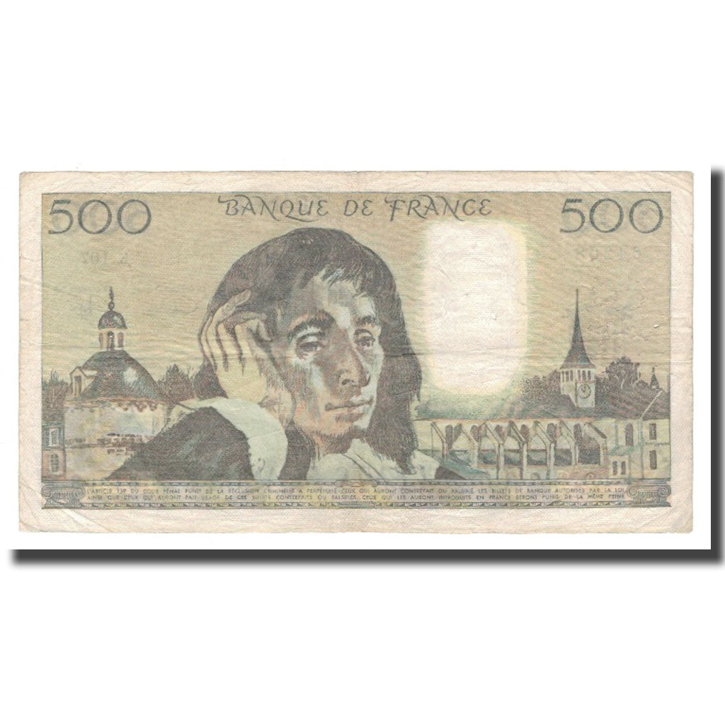 France, 500 Francs, Pascal, 1979, 1979-06-07, EF(40-45), Fayette:71.20, KM:156e