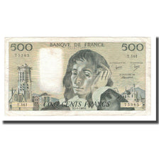 França, 500 Francs, Pascal, 1982, 1982-08-05, AU(50-53), Fayette:71.27, KM:156e
